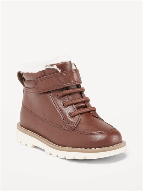 Faux-Leather Ankle Boots for Toddler Boys | Old Navy