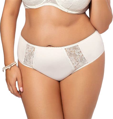 Buy Gorsenia K484 Women's Peony Ecru Off White Lace Panty Full Brief ...