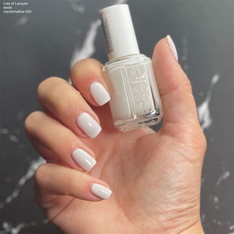 essie marshmallow Swatches — Lots of Lacquer | White nail polish, Short ...