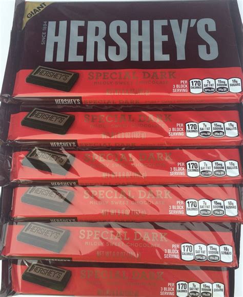 Amazon.com : HERSHEY'S SPECIAL DARK Mildly Sweet Chocolate Candy ...