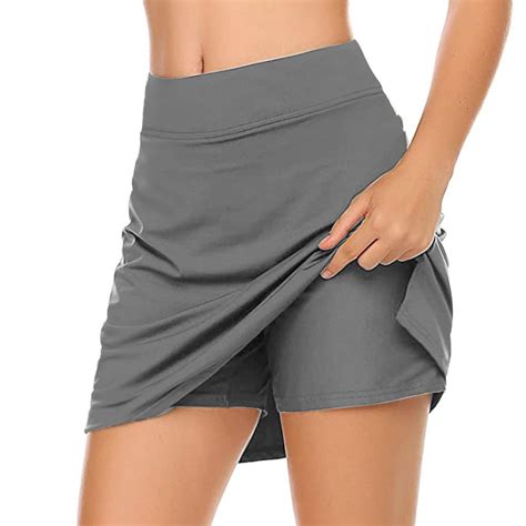 Tennis Skirt for Women with Pockets Shorts Crossover High Waisted ...