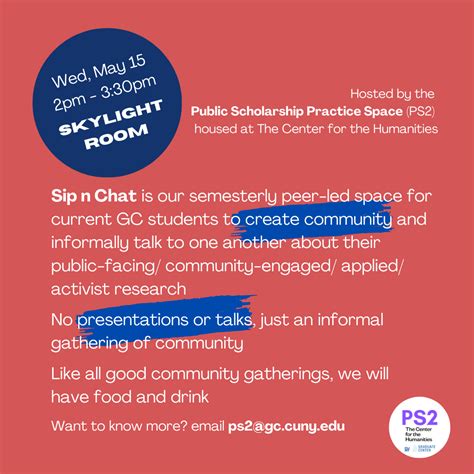 Sip n Chat - The Center for the Humanities