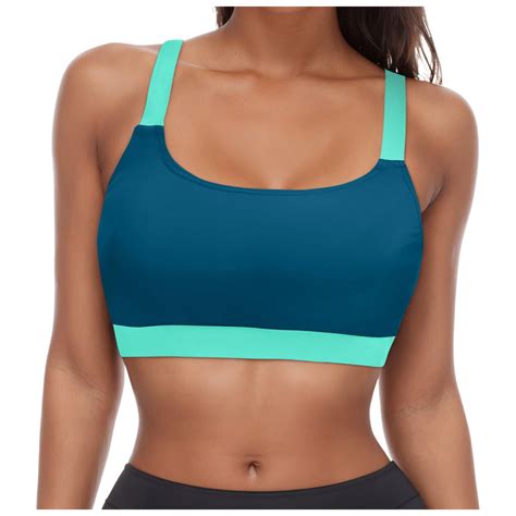 TOWED22 Women Sports Bra Swim Top - Adjustable Swim Bra Bikini Top ...