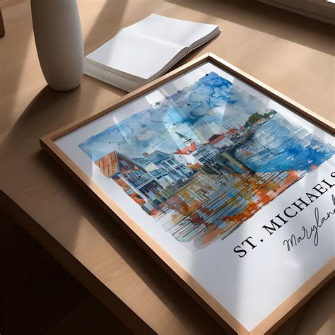 St. Michaels MD Wall Art, St. Michaels Print, St. Michaels Watercolor ...