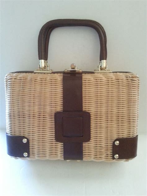 Vintage Wicker Handbag 1950's 1960's Collectible | Etsy | Retro bags ...