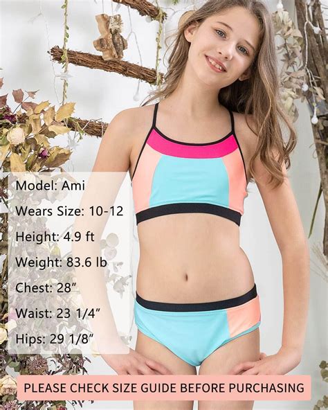 AS ROSE RICH Girls Bathing Suits 7-16 - Two Piece Swimsuits for Girls ...