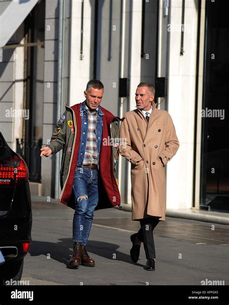 Milan, Dean and Dan Caten walk in the center The Dean and Dan Caten ...