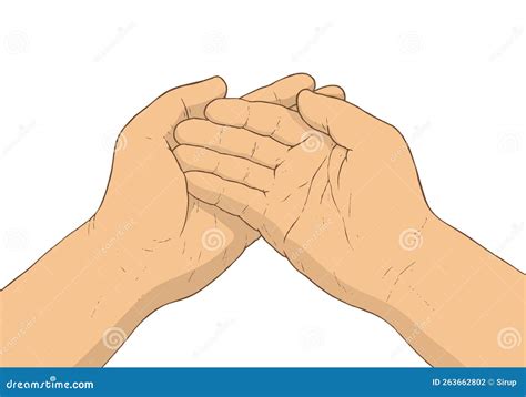 Human Caring Hands - Hand Drawn Illustration Stock Vector ...