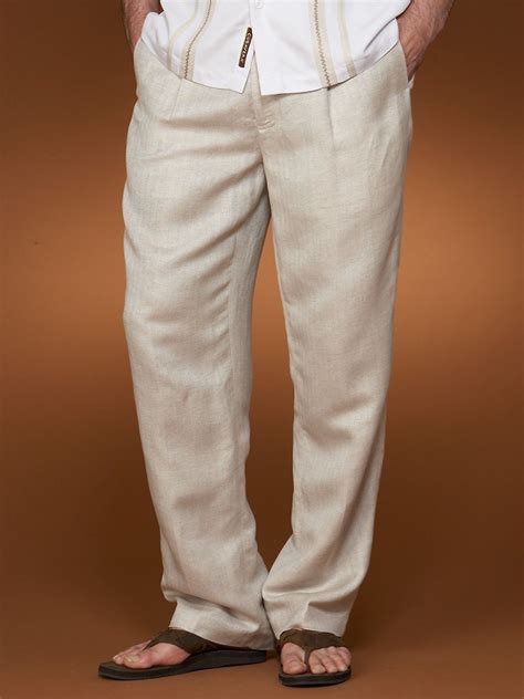 One Pleat Linen Pant | Mens linen pants, Natural linen pants, Linen ...