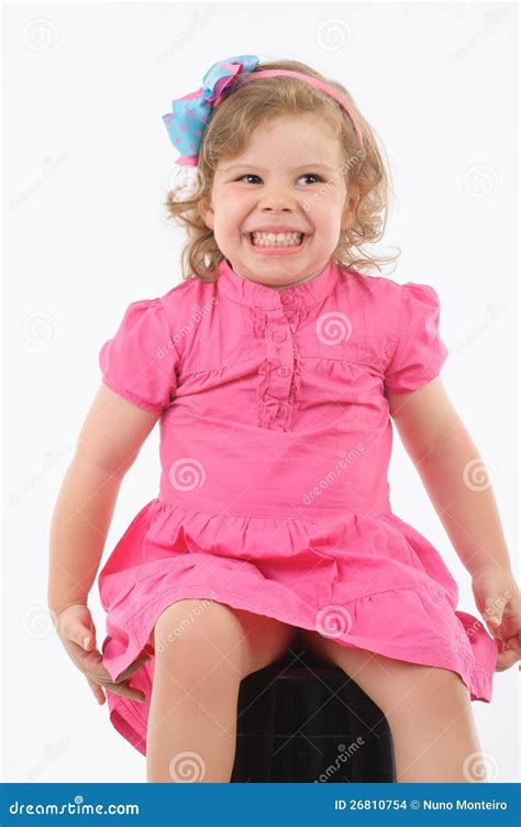 Little 4 Year Old Girl Looking Cute Stock Photo - Image of young ...