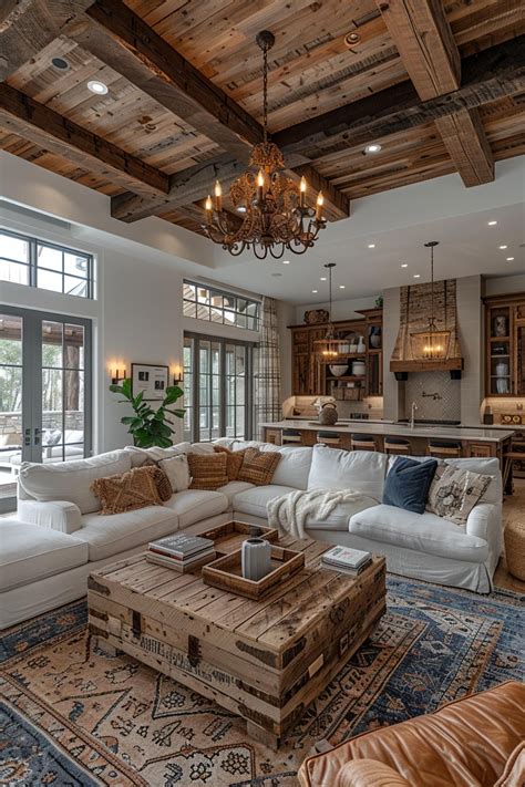 50 Elegant Western Living Room Designs for Your Home | Modern farmhouse ...