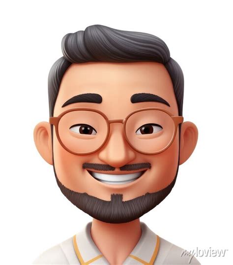 Emoji, a happy chinese man on a transparent background. png, • wall ...