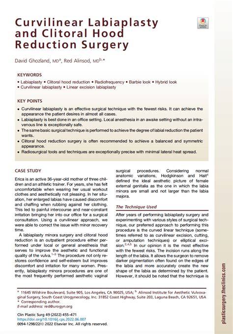 Clitoral Hood Reduction