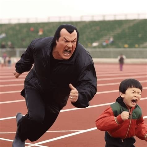 Steven Seagal Running