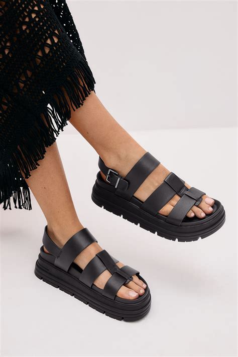 Buy Black Gladiator Chunky Platform Sandals from the Next UK online shop