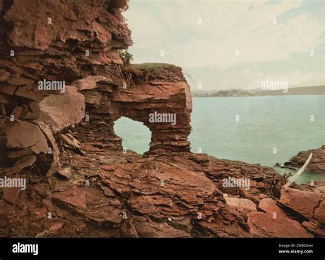 Arch Rock on Presque Isle Park, Lake Superior, Marquette, Michigan 1898 ...