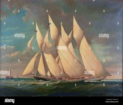 The Yacht Cambria by Charles Gregory, c. 1870 Stock Photo - Alamy
