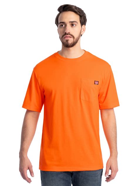 Wrangler Men's Short Sleeve Pocket T-Shirt S-3XLT Moisture Wicking ...