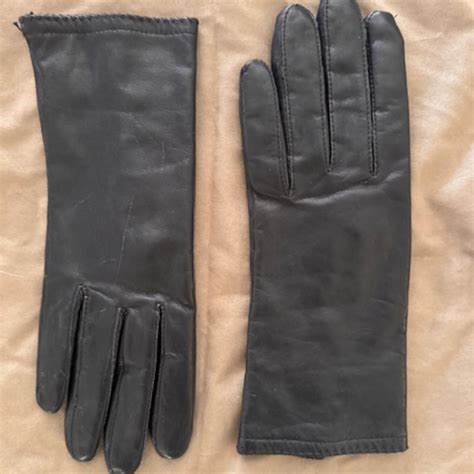 Vintage black genuine leather women's driving gloves... - Depop