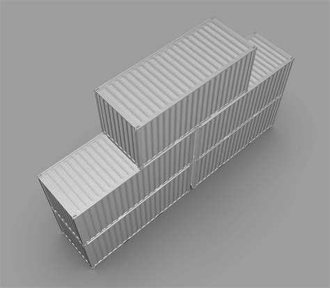 Shipping Container Pack Industrial Cargo Containers - 3D Model by ...