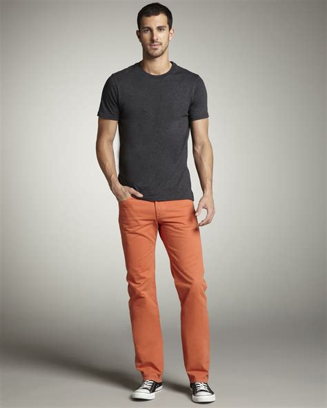 Pin by Atte Vanhanen on Rust | Jeans outfit men, Orange jeans, Pants ...