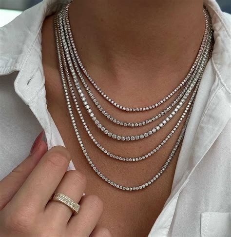 How to Choose the Perfect Diamond Tennis Necklace • Petite in Paris