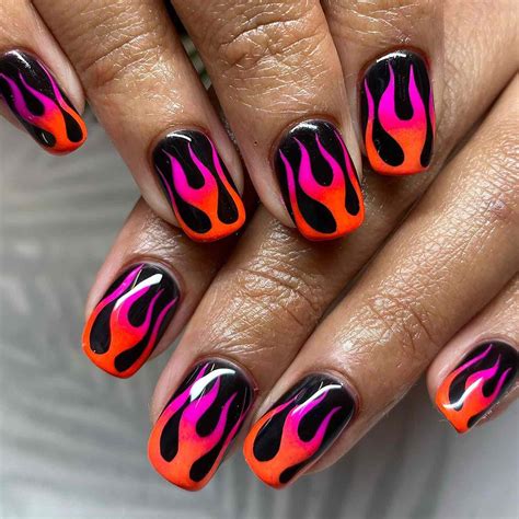 17 Flame Nail Art Ideas to Set Your Fingertips Ablaze
