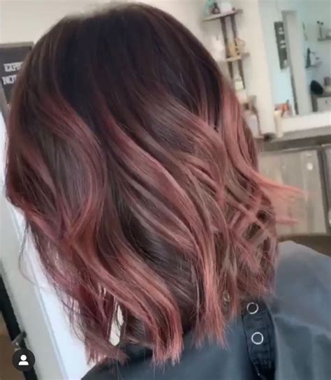Rose Gold Brunette Inspo | Rose gold hair brunette, Pink hair ...