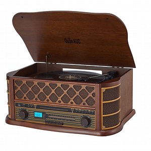 [Hot Item] Retro Turntable Player MDF Wooden Case Wrapped with Solid Wood Veneer