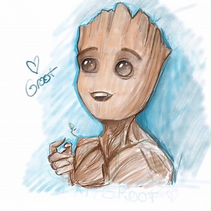 Quick Baby Groot sketch because BABY GROOT