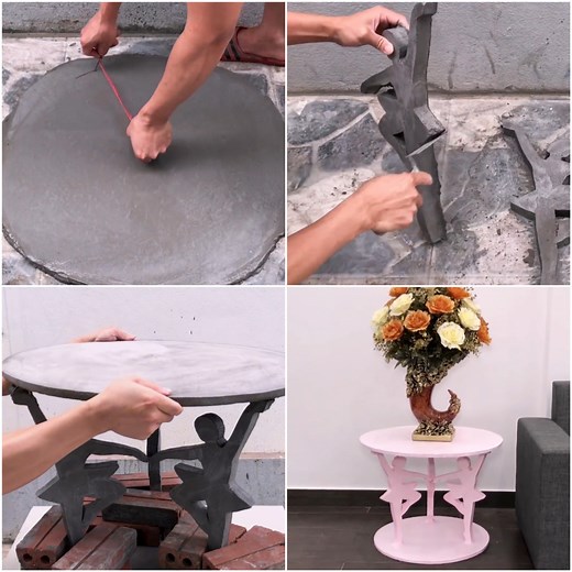 A DIY beautiful coffee table from cement | MetDaan DIY