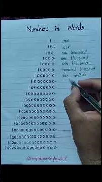 Names of Numbers 📈📈📈 | Names of Large Numbers 💡💡💡#englishlearning ✅