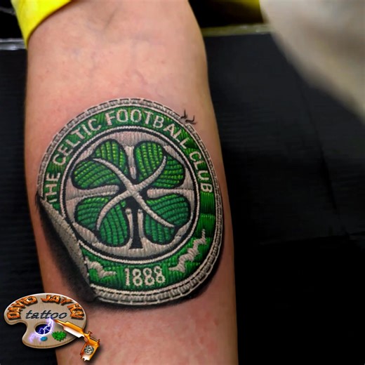 Celtic F.C patch tattoo by David Jay Kai Watch it in HD and feel free to like it and share it | David Jay Kai