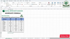 Aggregate Formula in Ms Excel | #excelwithbapisardar #viralreels #msexcelsolution #textformula #msexceltutorials #msexceltricks #bapisardar #exceltraining #VBA | learn Excel with Bapi Sardar