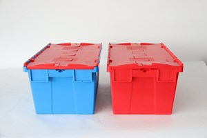 [Hot Item] Stack and Nest Industrial Plastic Containers with Hinged Lid Waterproof