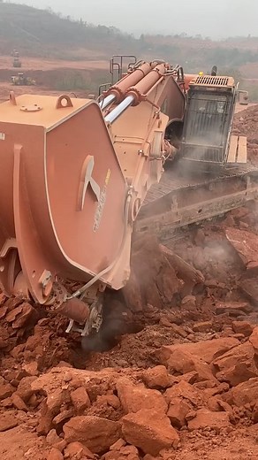 17K views · 212 reactions | Excavator Working On Stone | Giant Machine | Facebook