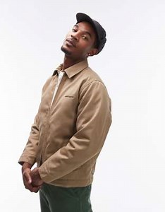 Carhartt WIP module script zip up jacket in beige | ASOS