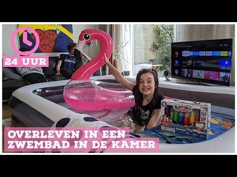 24 UUR OVERLEVEN IN EEN ZWEMBAD IN MIJN WOONKAMER! - Bibi