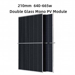 [Hot Item] 132 Cells 640-665W 210mm Double Glass Bifacial Mono Perc Solar Module