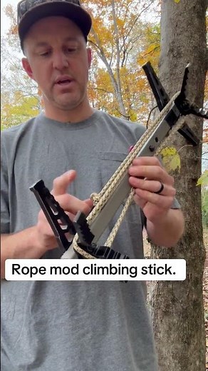 DIY climbing stick rope mod #deerhunting #hunting #archeyhunting