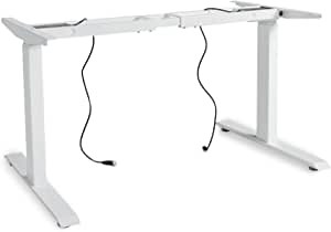 Commercial-Grade Standing Desk with Dual Motor Height Adjustable Electric Raising, Ergonomic Sit Stand Uplift Desk, Portable Standing Desk for Home and Office (Desk Frame only)