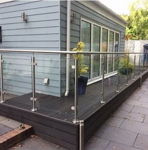 [Hot Item] Aluminum Glass Railing Deck Linearglass Posts Balustrade Frameless Standoff Glass Railing