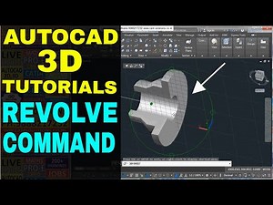 Revolve Command in Autocad 3D tutorial | AUTOCAD 3D TUTORIALS
