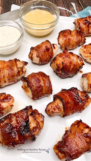 🔥 Air Fryer BBQ Chicken Wrapped in Bacon 🔥 Juicy chicken breast, smoky bacon, and tangy BBQ sauce—crispy, caramelized, and ready in minutes! Perfect for busy weeknights or an easy weekend dinner. Pair with a simple salad or your favorite sides for a meal everyone will devour. If you would like this recipe, comment the word RECIPE and I will DM you the link. 👉 Get the full recipe here: https://walkingonsunshinerecipes.com/air-fryer-bbq-chicken/ #AirFryerRecipe #BBQChicken #BaconWrappedChicken 