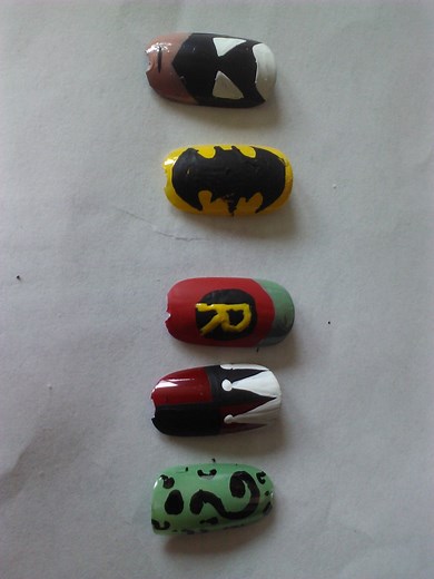 How to Create Batman Nail Art