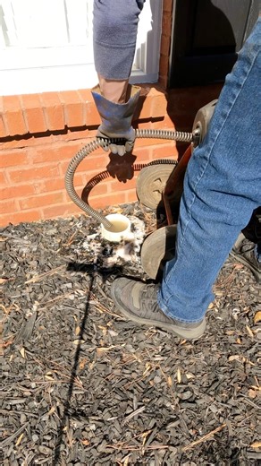 Clearing a mainline sewer blockage 💦 Customer has water backing up into their shower every time they flushed the toilets. They quickly found out that their main sewer was backing up #plumbing #plumber #diy #fyp #reels #homerepair #plumbingrepair #foryou #plomero #handyman | The Plumberlorian