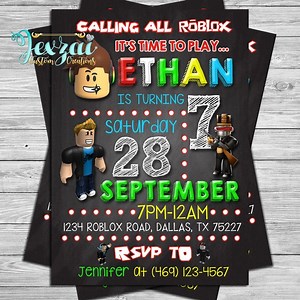 Roblox Invitation Template Free