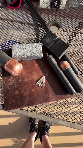 2.5K views · 111 reactions | Made my first arrow head today  #melissaandwill #flintknapping #arrowhead #arrowheads #Oklahoma | Blonde Okie | Facebook