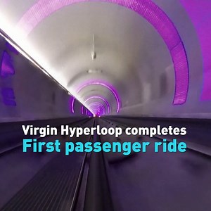 Richard Branson's Virgin Hyperloop completed the world's first passenger ride on a super high-speed levitating pod system. The company hopes this will change human and cargo transportation. The company says it's working toward safety certification by 2025 and commercial operations by 2030. #virgintravel #hyperloop | CGTN