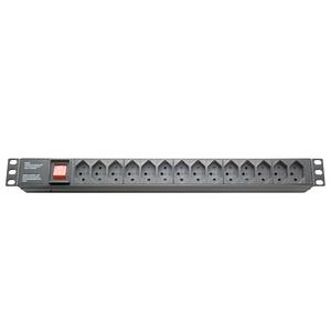 [Hot Item] 1u 19 Inch Swiss Standard Rackmount Power Distribution Unit/Swiss Type Rack PDU